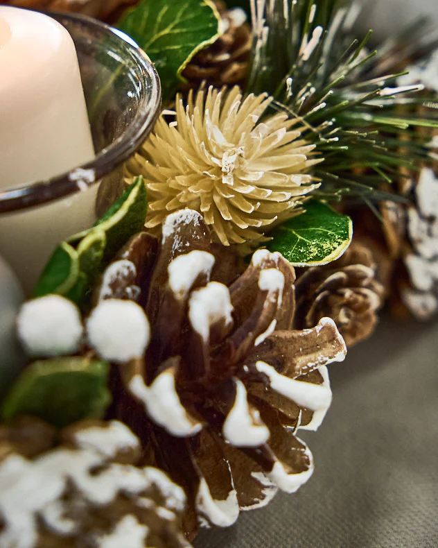 Snowball Pine Forest Candle Holder - Image 2