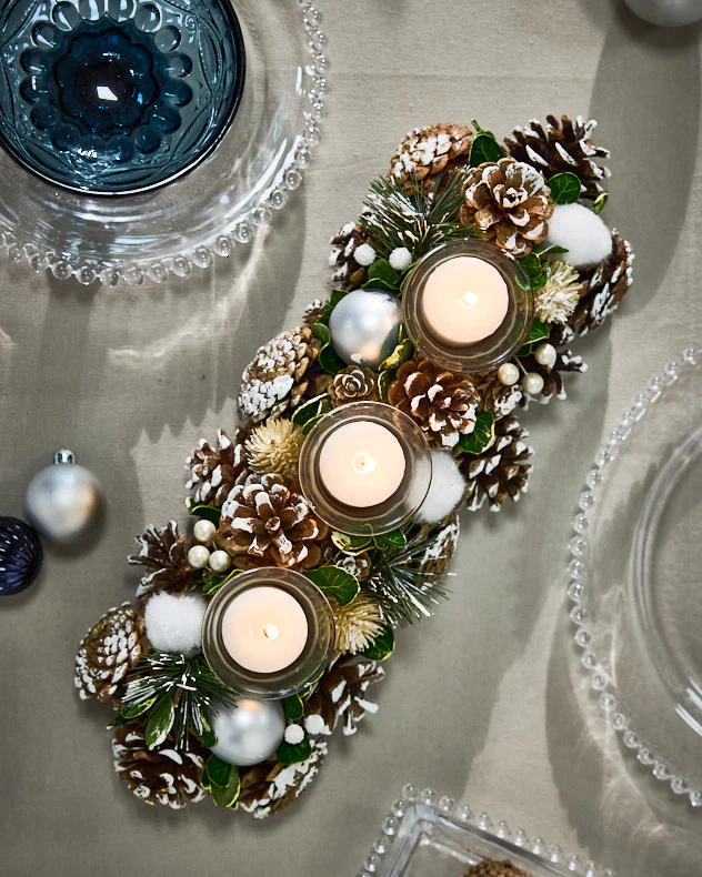 Snowball Pine Forest Candle Holder - Image 3