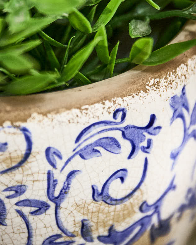 Solene Blue Botanical Planter - Image 4