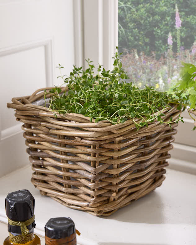 Square Lined Herb Planter Baskets - Image 2