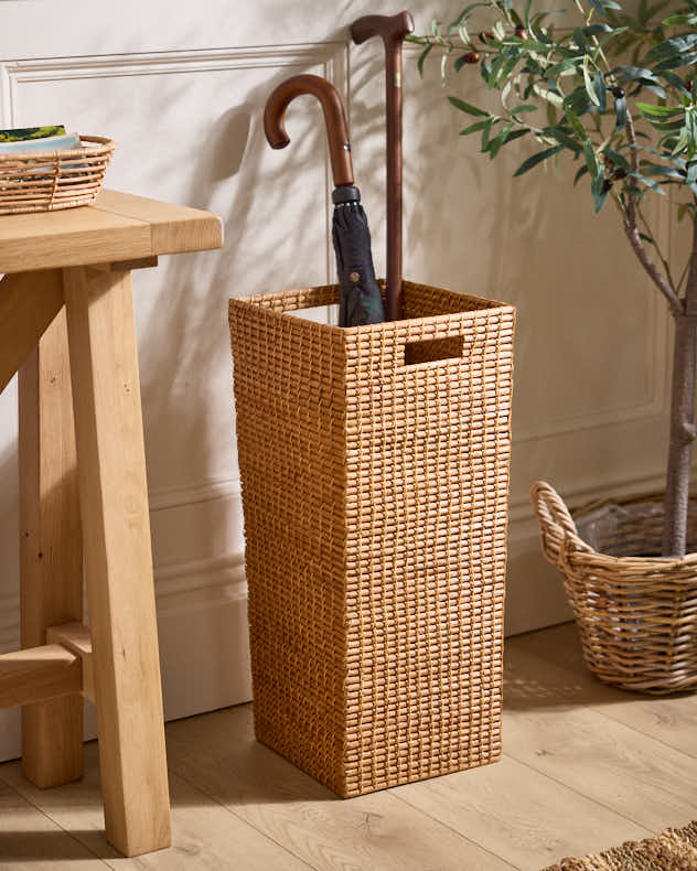 Square Rattan Umbrella Basket - Image 5