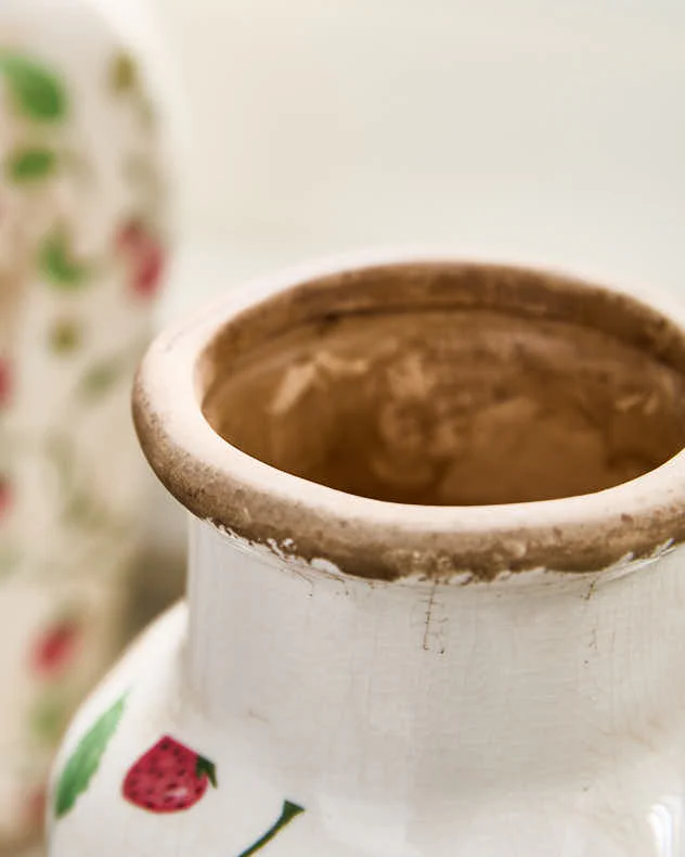 Strawberry Print Urn Vase - Image 4