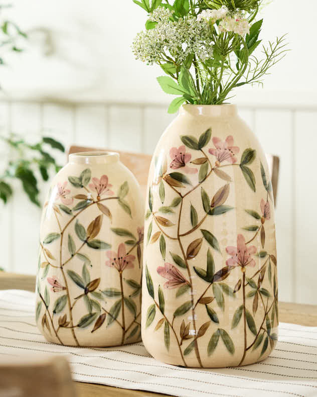 Summer Pink Floral Blossom Vase