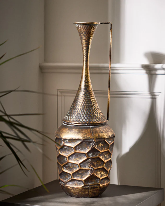 Tall Neck Textured Jug Vase - Image 5