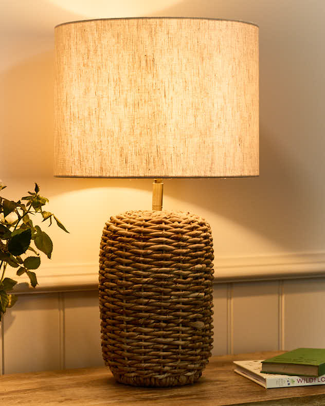 Tall Woven Jute Table Lamp - Image 3