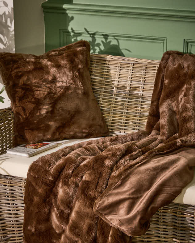 Teddy Brown Cushion and Throw Collection