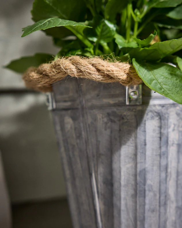 Toma Medium Metal Planter with Handles - Image 2