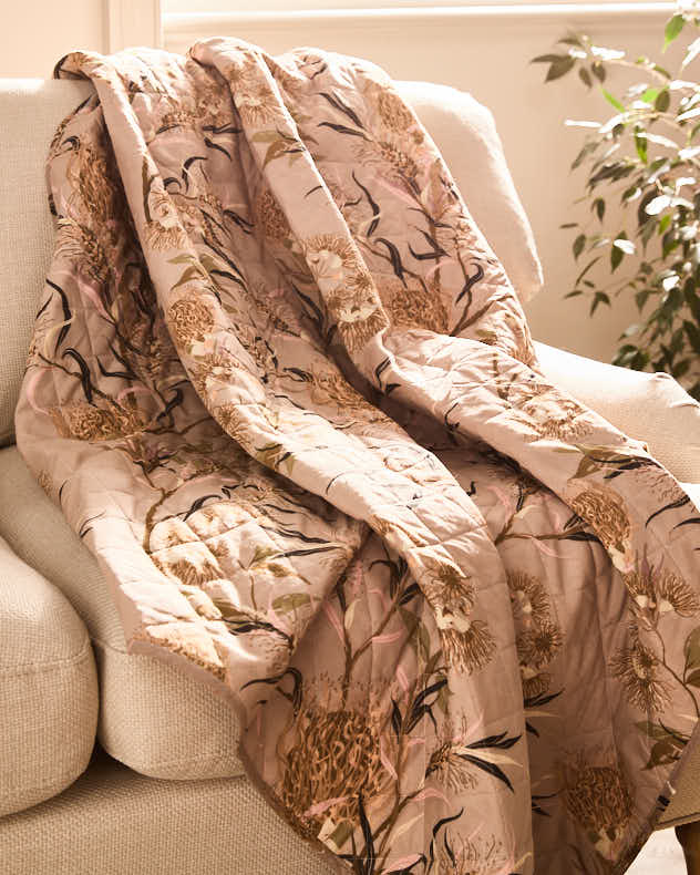 Tourmant Floral Quilted Throw - Image 3
