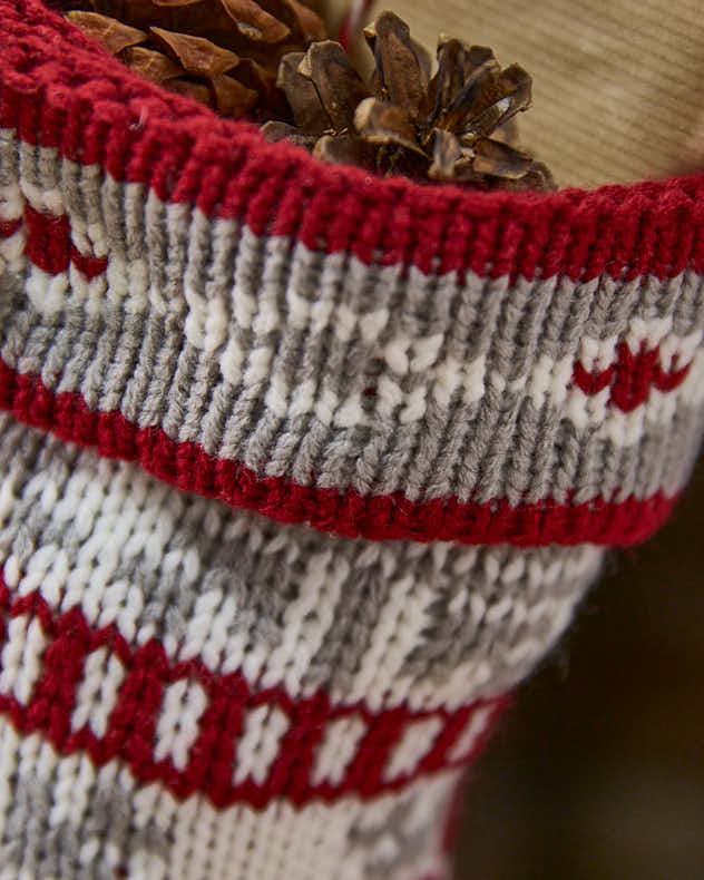 Traditional Fair Isle Knitted Stocking - Image 2
