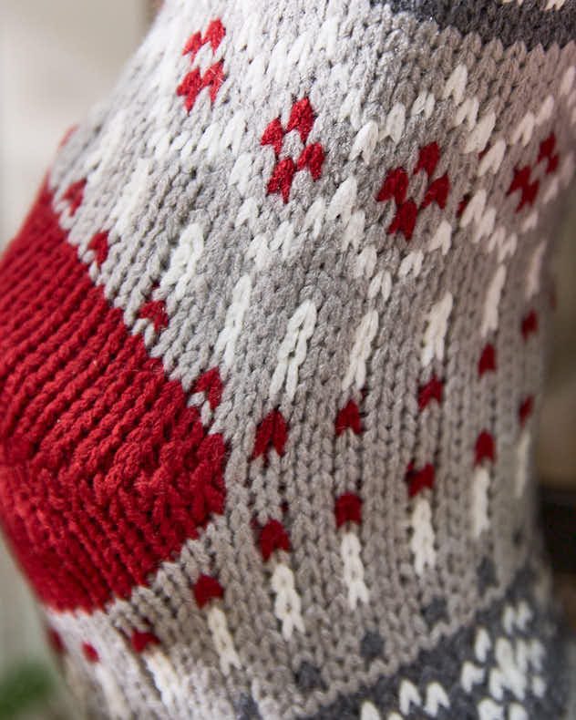 Traditional Fair Isle Knitted Stocking - Image 4