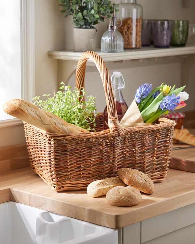 Traditional Wicker Shopping Basket