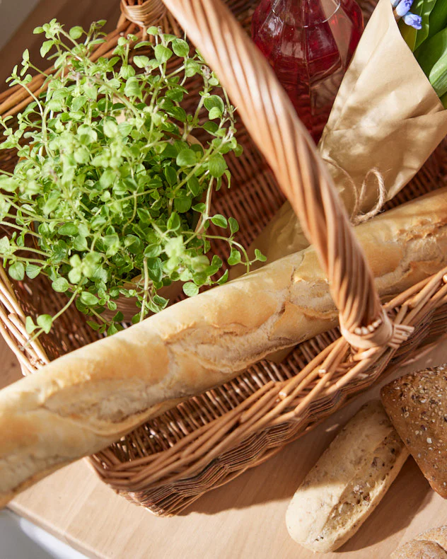 Traditional Wicker Shopping Basket - Image 4