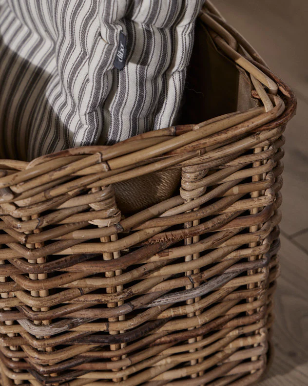 Under Bench Wicker Storage Basket - Image 3