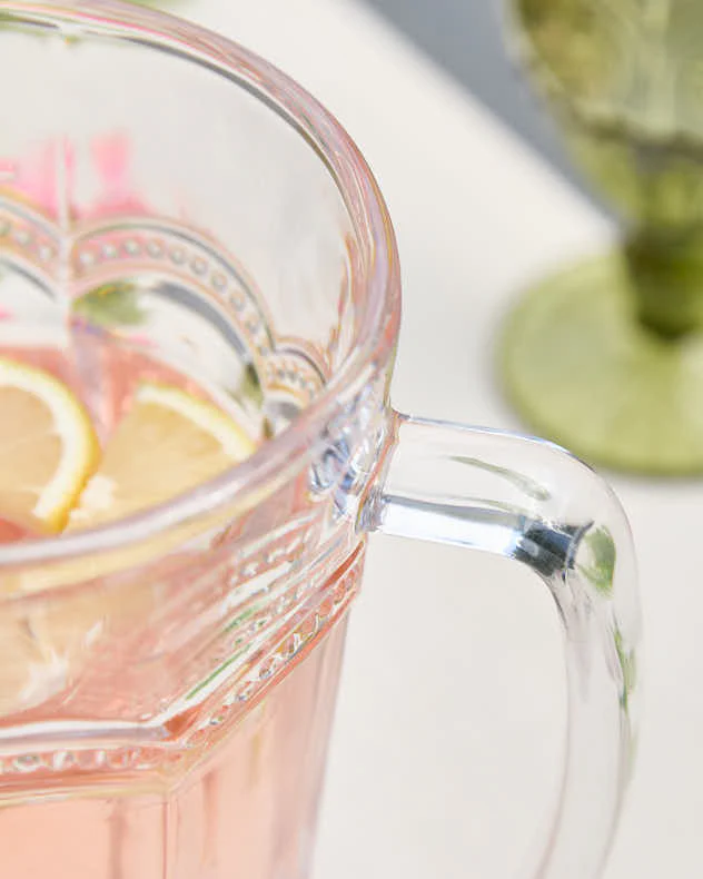 Vela Beaded Glass Serving Pitcher - Image 3
