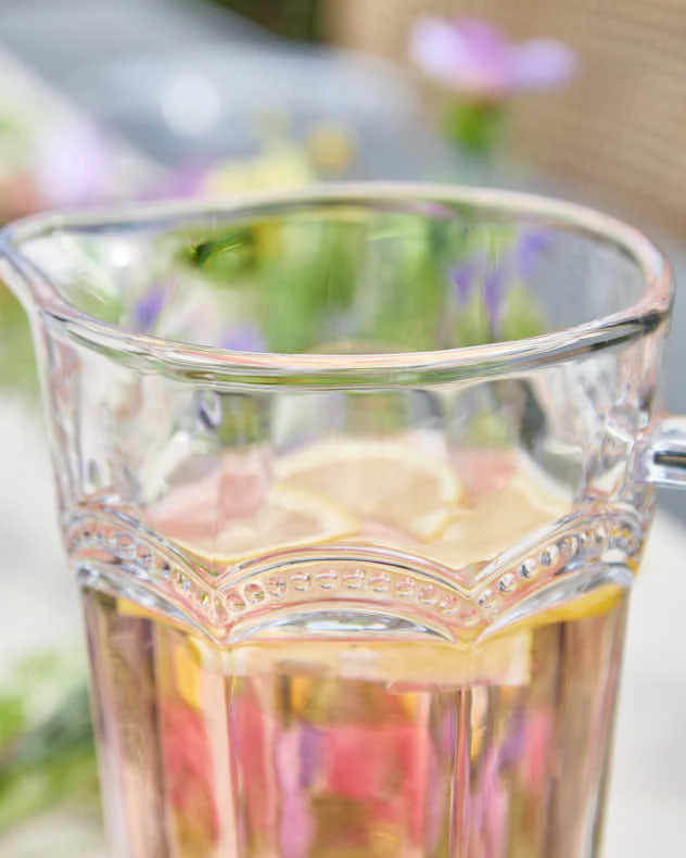 Vela Beaded Glass Serving Pitcher - Image 4