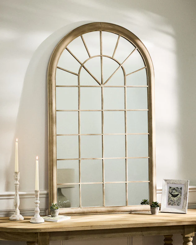 Tall Round Arch Window Mirror 131cm x 75cm - Image 3