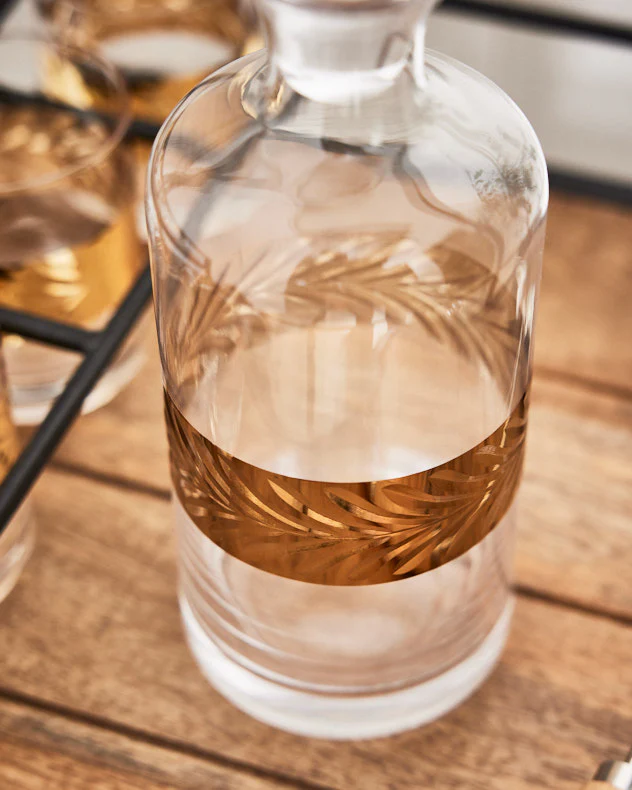 Art Deco Gold Band Decanter & Tumblers - Image 5