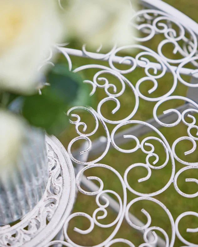 Cream 3 Piece Outdoor Bistro Set - Image 3