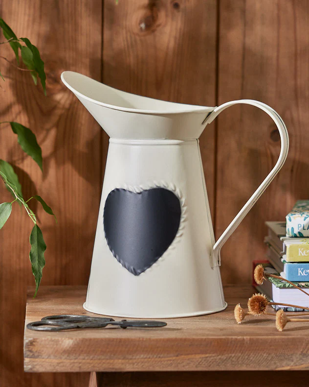 Country Cream Jug Vase with Chalkboard - Image 5