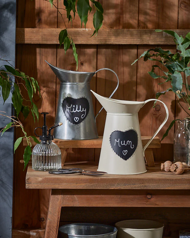 Country Cream Jug Vase with Chalkboard - Image 7
