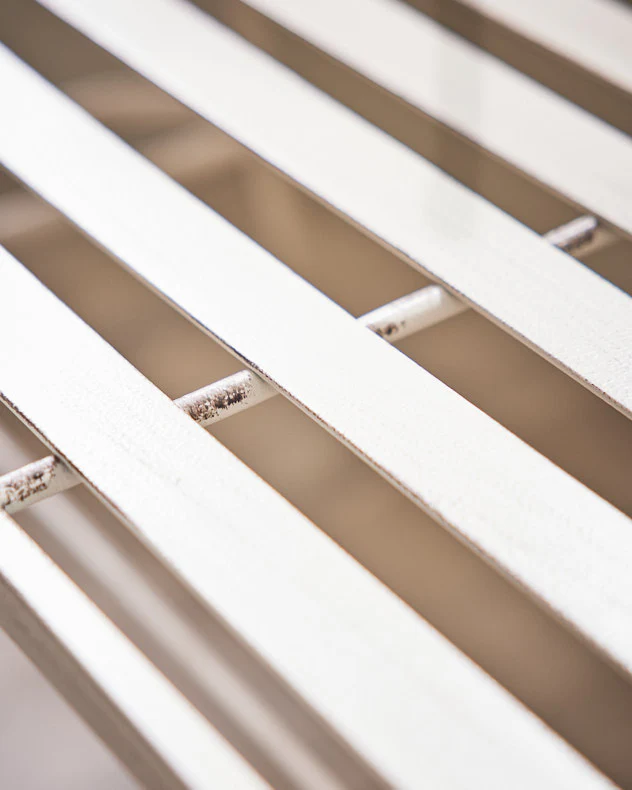 Vintage Cream Slatted Coffee Table - Image 5