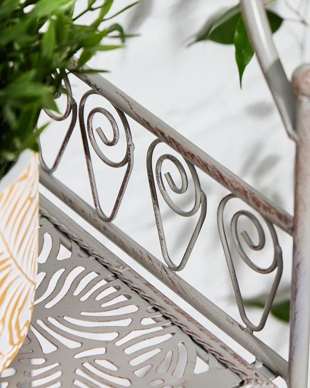 Vintage Grey 3 Tier Plant Shelf - Image 4