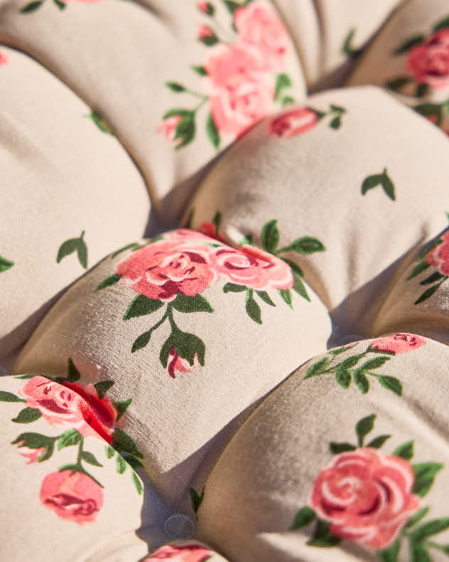 Vintage Rose Garden Bench Cushion - Image 4