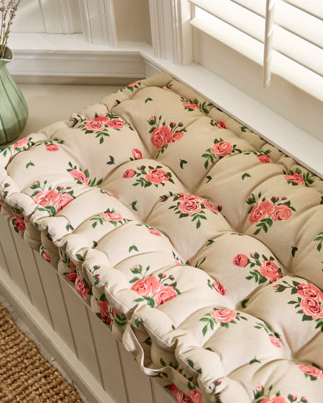 Vintage Rose Indoor Bench Cushion - Image 2