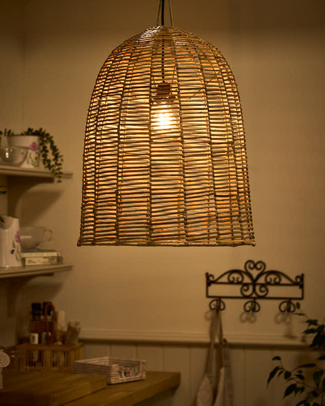 Wicker Bell Pendant Light - Image 3