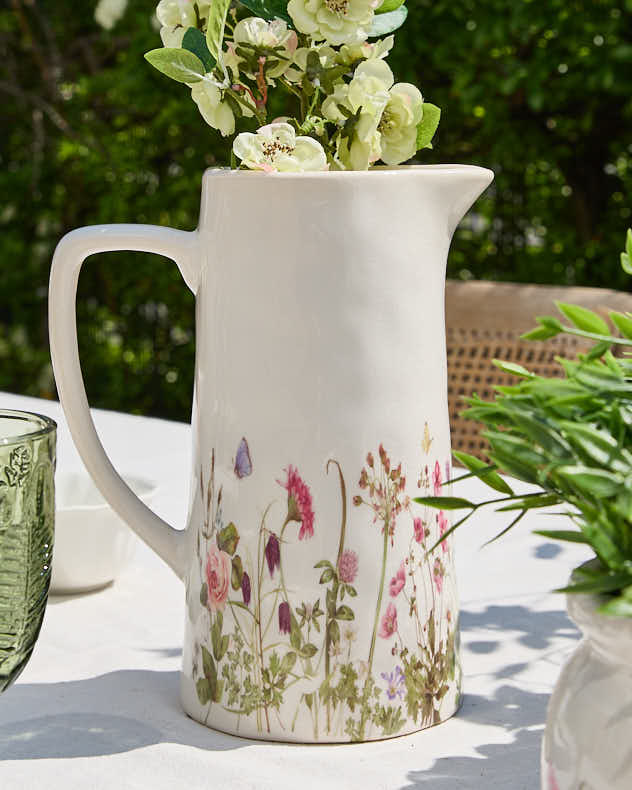 Wildflower Meadow Pitcher Jug Vase