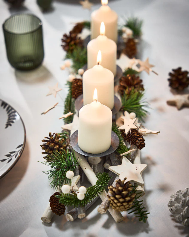 Winter Pinecone Forest Candlestick Holder - Image 2