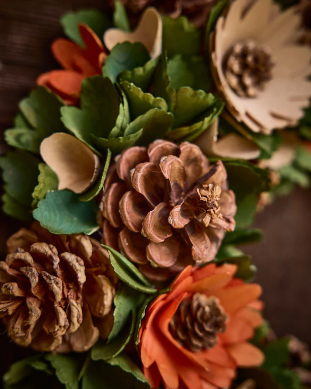 Wood Floral and Pine Centrepiece - Image 3