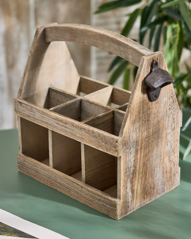 6 Bottle Wooden Beer Crate - Image 3