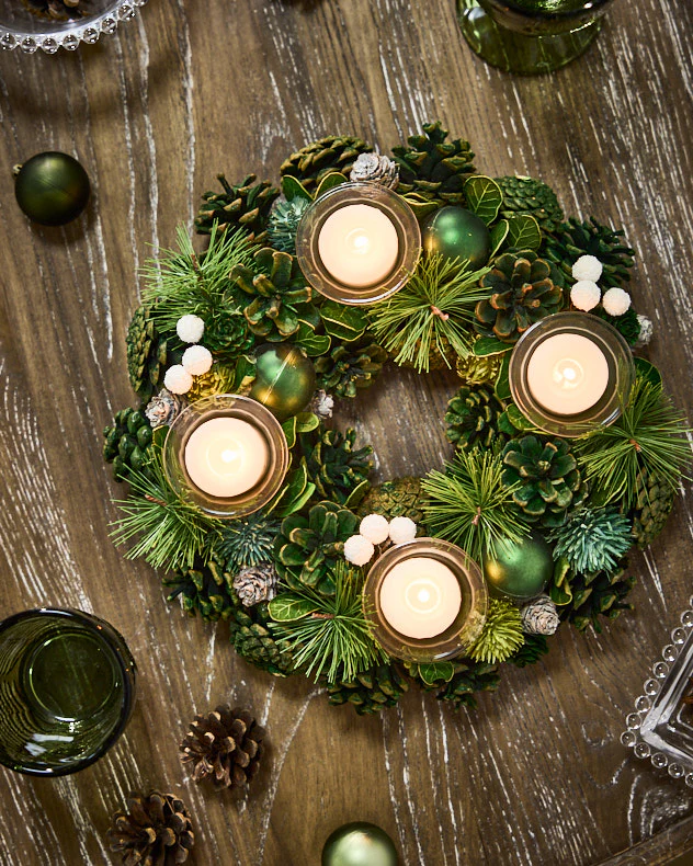 Woodland Green Round Tealight Holder - Image 4