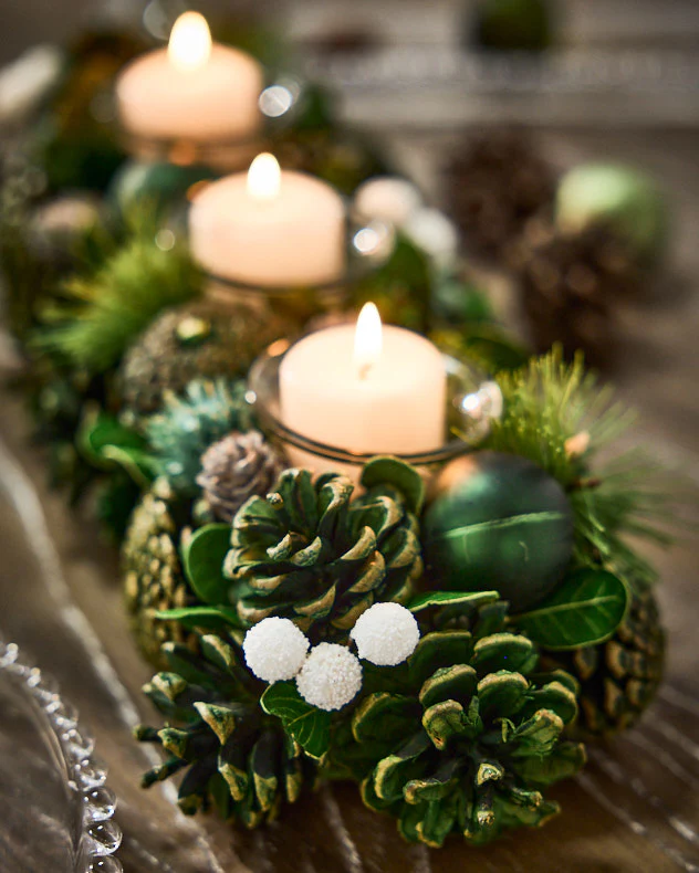 Woodland Green Triple Tealight Holder - Image 3