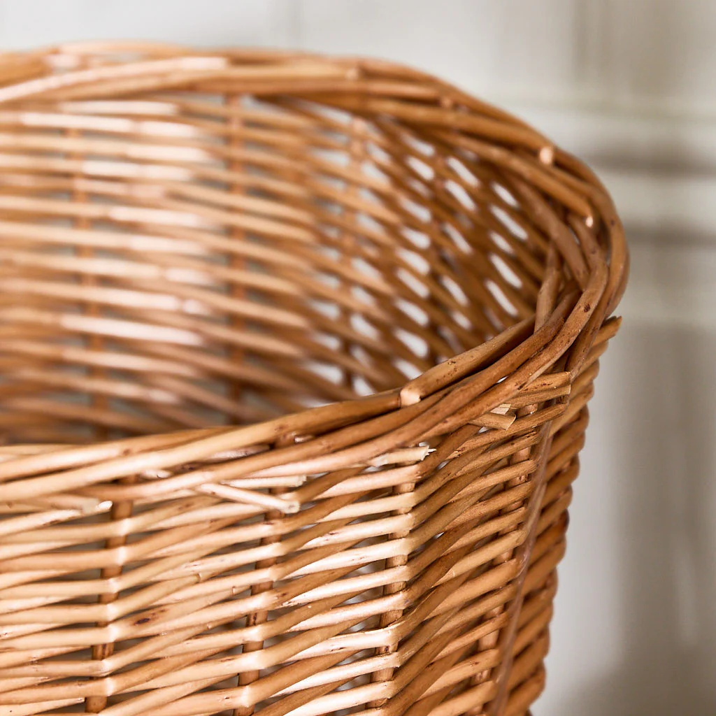 Woven Willow Waste Paper Basket - Image 3