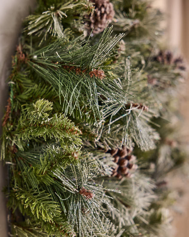 XL Sparkling Pine Wreath - 76cm - Image 4
