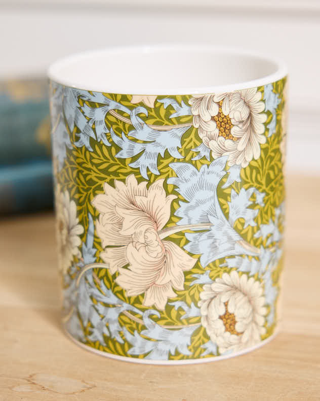 Yellow and Blue Fleur Plant Pot - Image 2