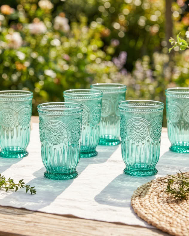 Zamora Turquoise Highball Tumbler - Image 4
