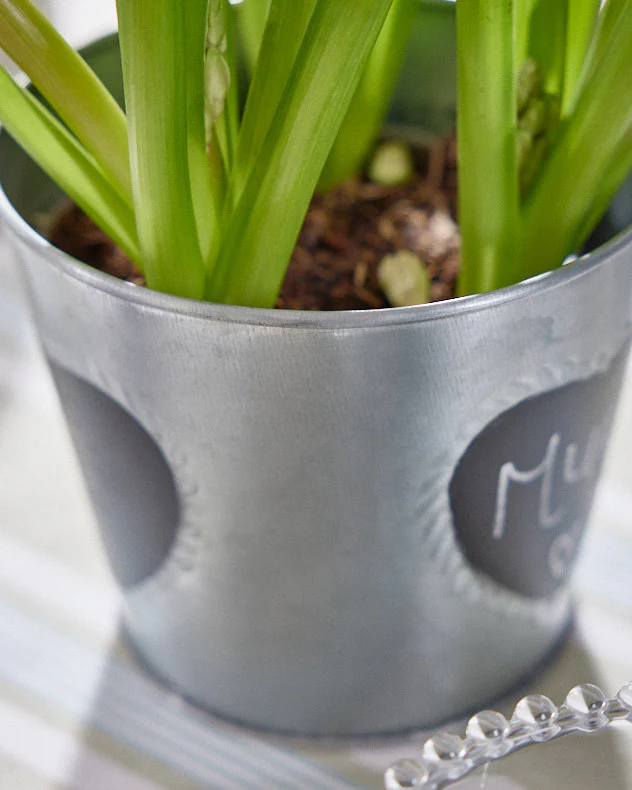 Vintage Zinc Heart Flower Planter - Image 2